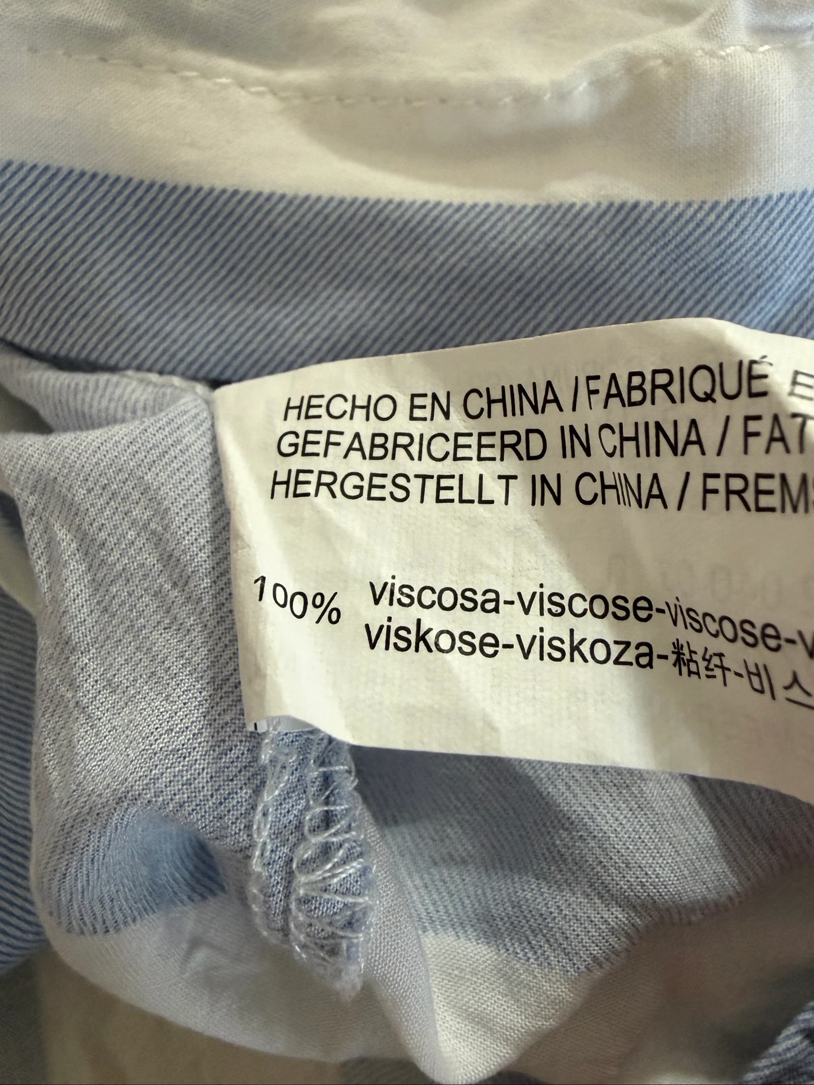 Camisa fluida listrada azul céu e branca Stradivarius M/38 – photo 5